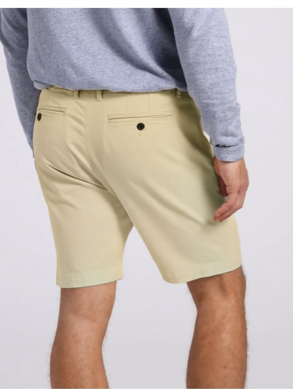 Grayers James Stretch Khaki Chino flat front Cotton shorts.  34w, New